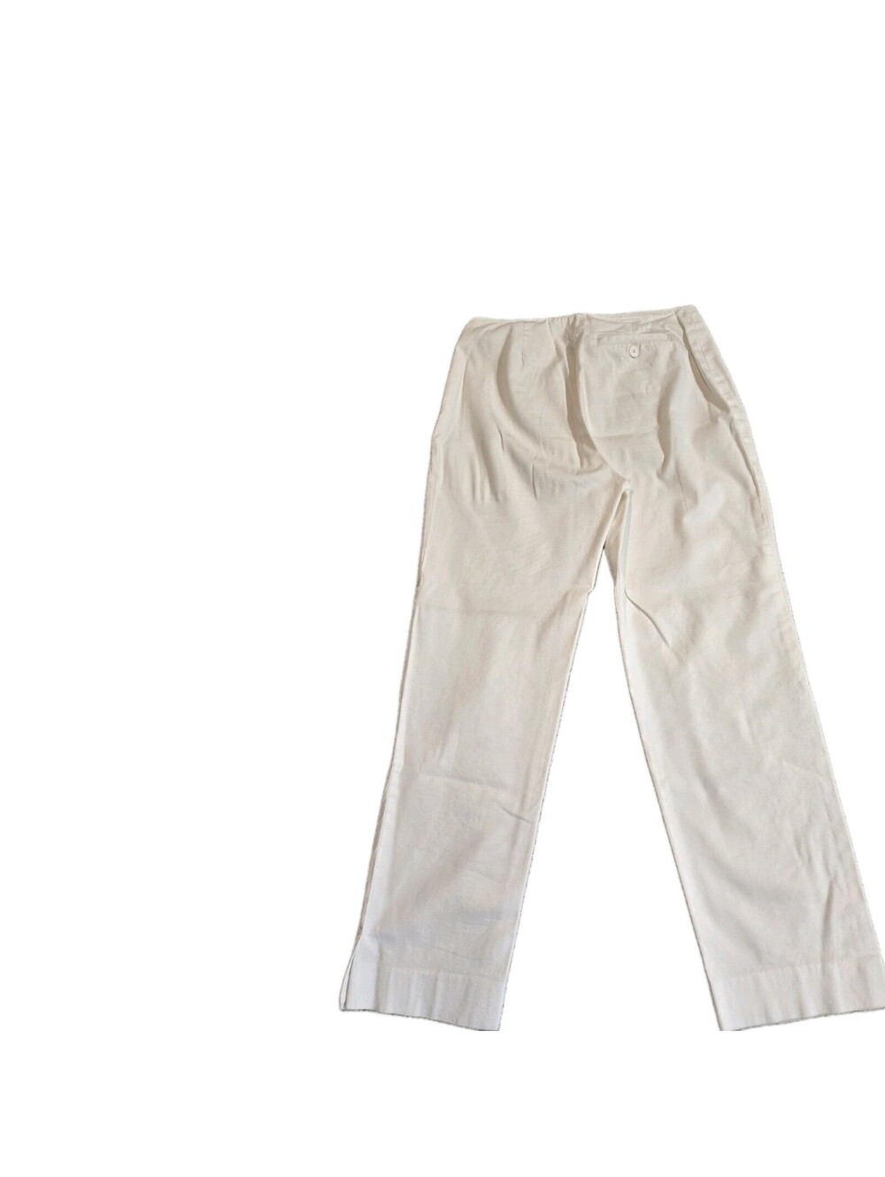 Brooks Brothers White Women's Cotton Pants Size 4 Side Zip